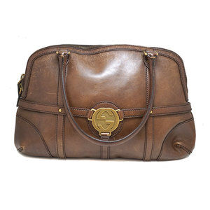 Gucci Handbag Leather Brown